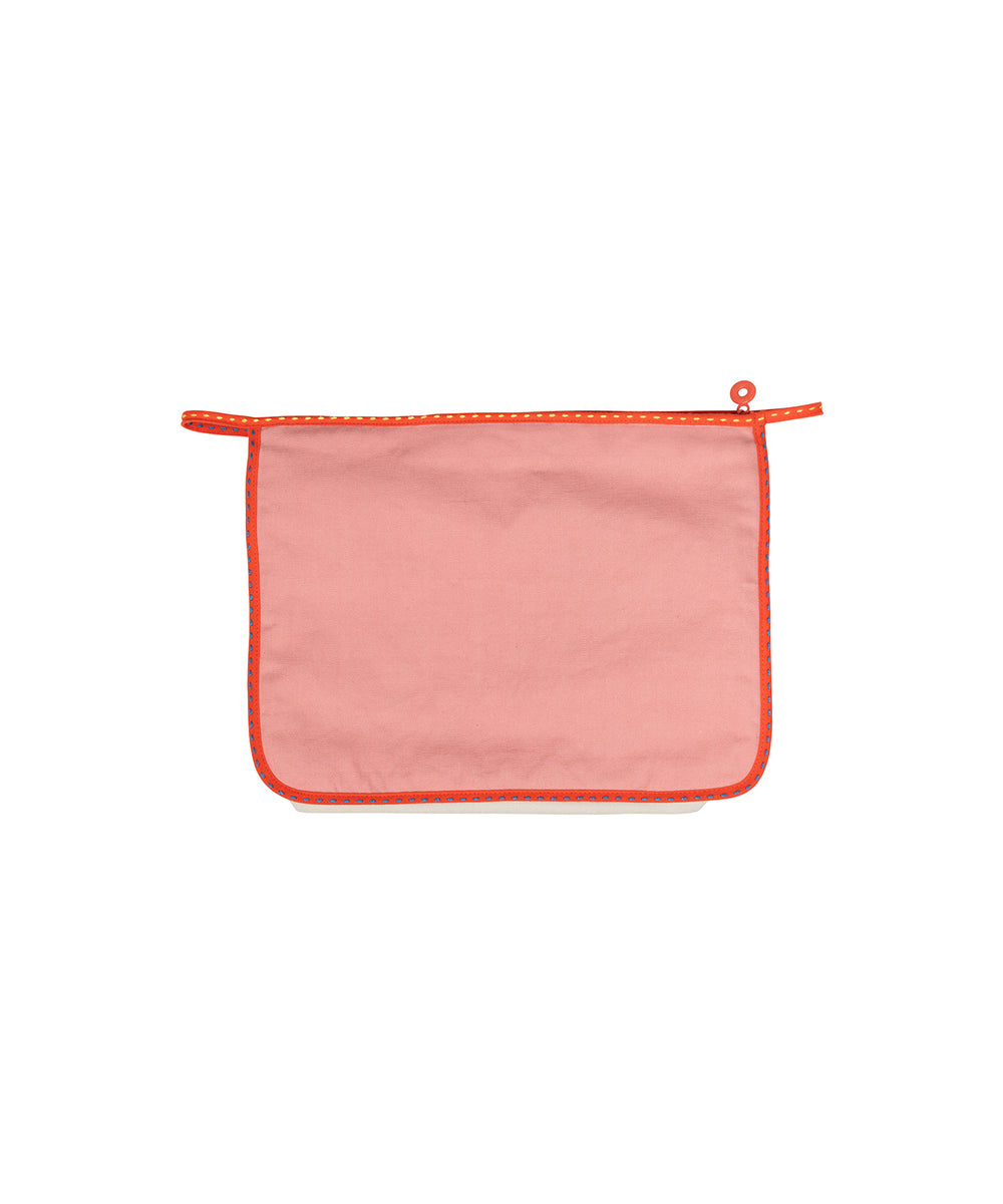 Large Zip Bag, Warm Color Block