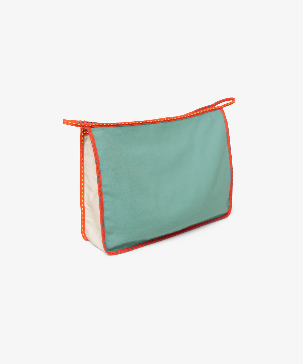 Large Zip Bag, Warm Color Block