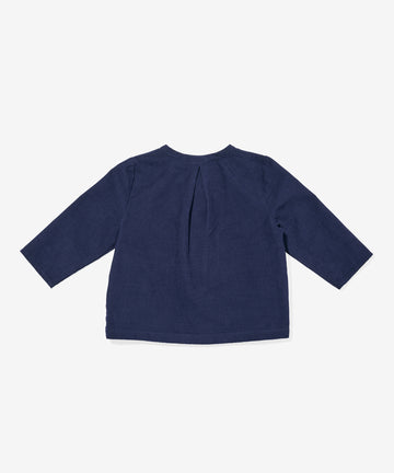 Lupo Baby Shirt, Navy Corduroy