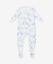 Marley Zip Pajama, Blue Animal Parade