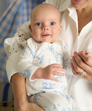 Marley Zip Pajama, Blue Animal Parade