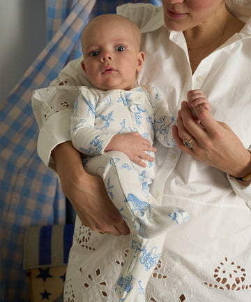 Marley Zip Pajama, Blue Animal Parade