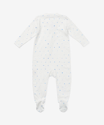 Marley Zip Pajama, Blue Hearts