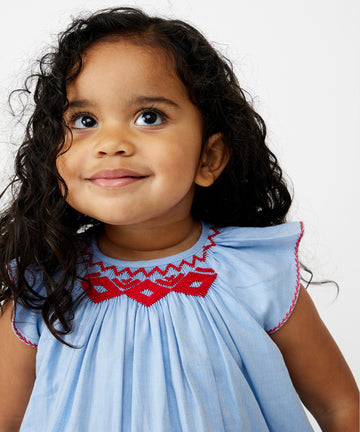 Betty Baby Dress, Light Blue