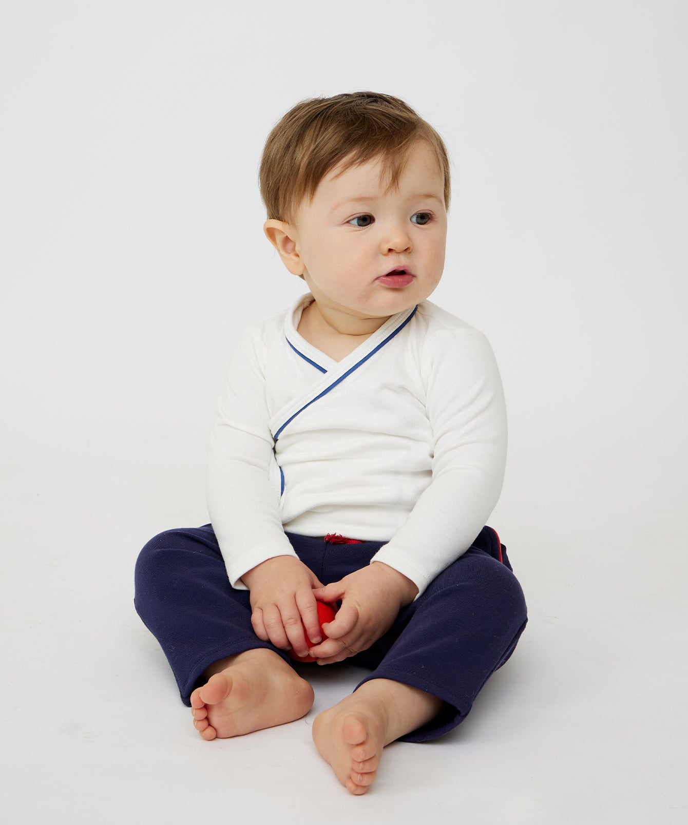 Crossbody One-piece, Navy Piping