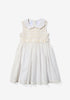 Oso & Me Olive Dress, Cream Windowpane