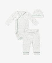 Organic Outfitting Bundle, Seafoam Hearts