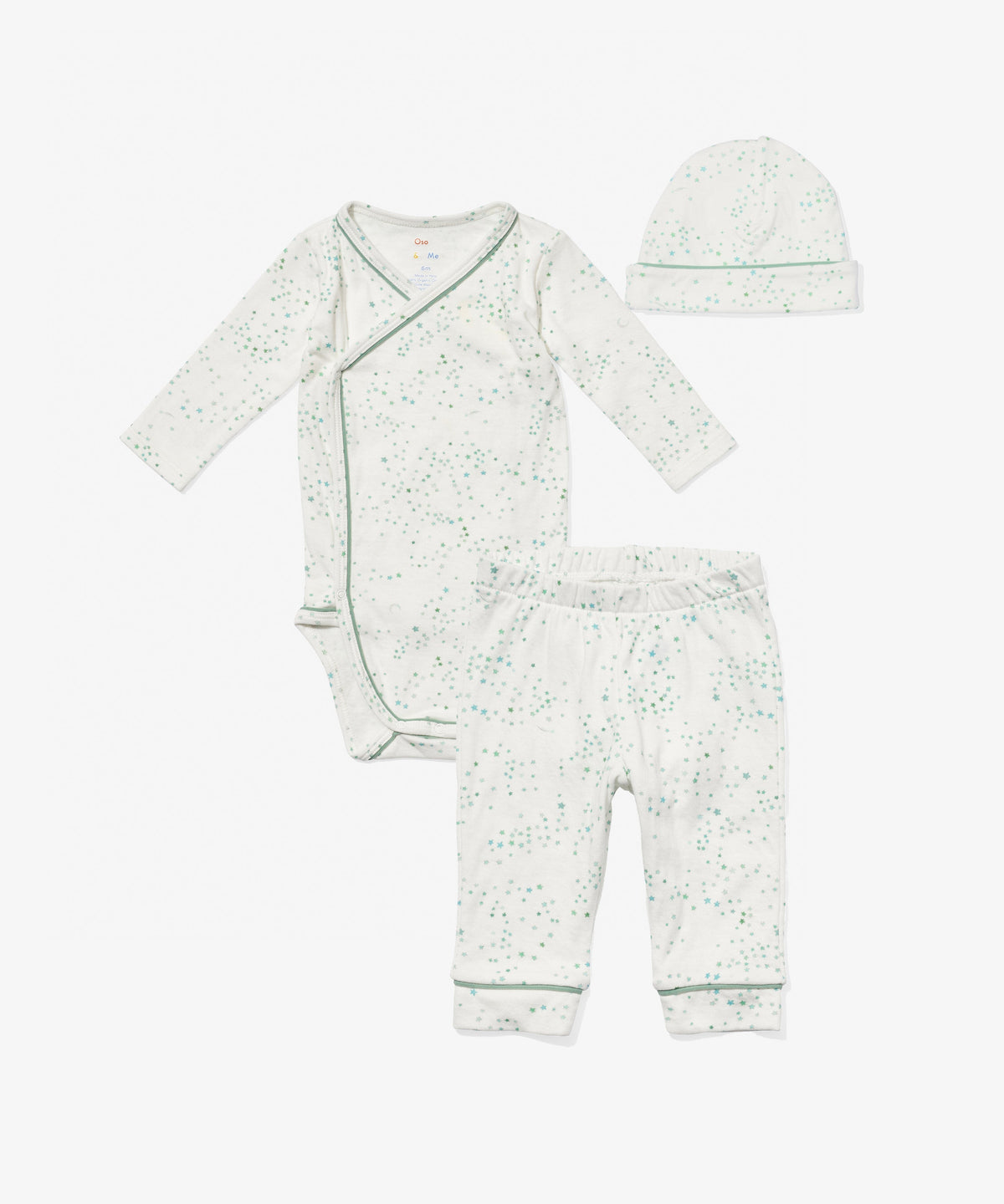 Oso & Me Organic Outfitting Bundle, Seafoam Star