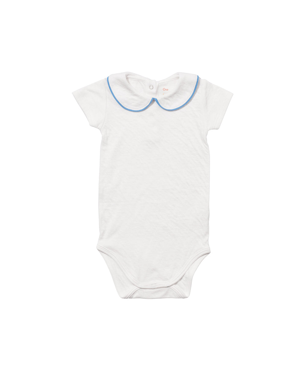 Pan One-piece, Blue Piping