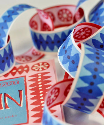 Paperchain Kit, Blue & Pink