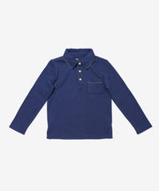 Parker Polo, Navy with Navy Piping