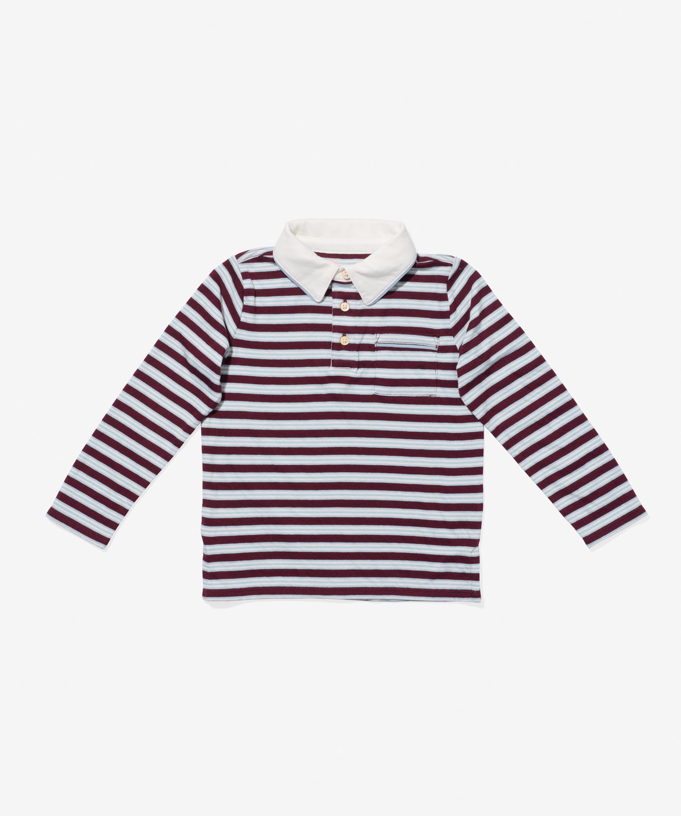 Parker Polo, Burgundy Triple Stripe