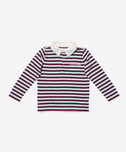 Parker Polo, Burgundy Triple Stripe