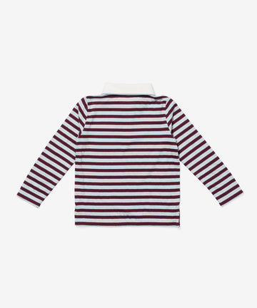 Parker Polo, Burgundy Triple Stripe