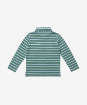 Parker Long Sleeve Polo, Forest Stripe