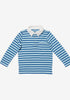 Oso & Me Parker Polo, Sky Blue Stripe