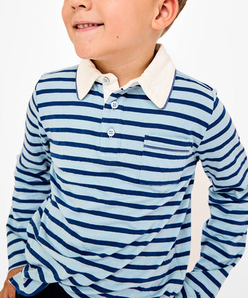 Parker Polo, Sky Blue Stripe