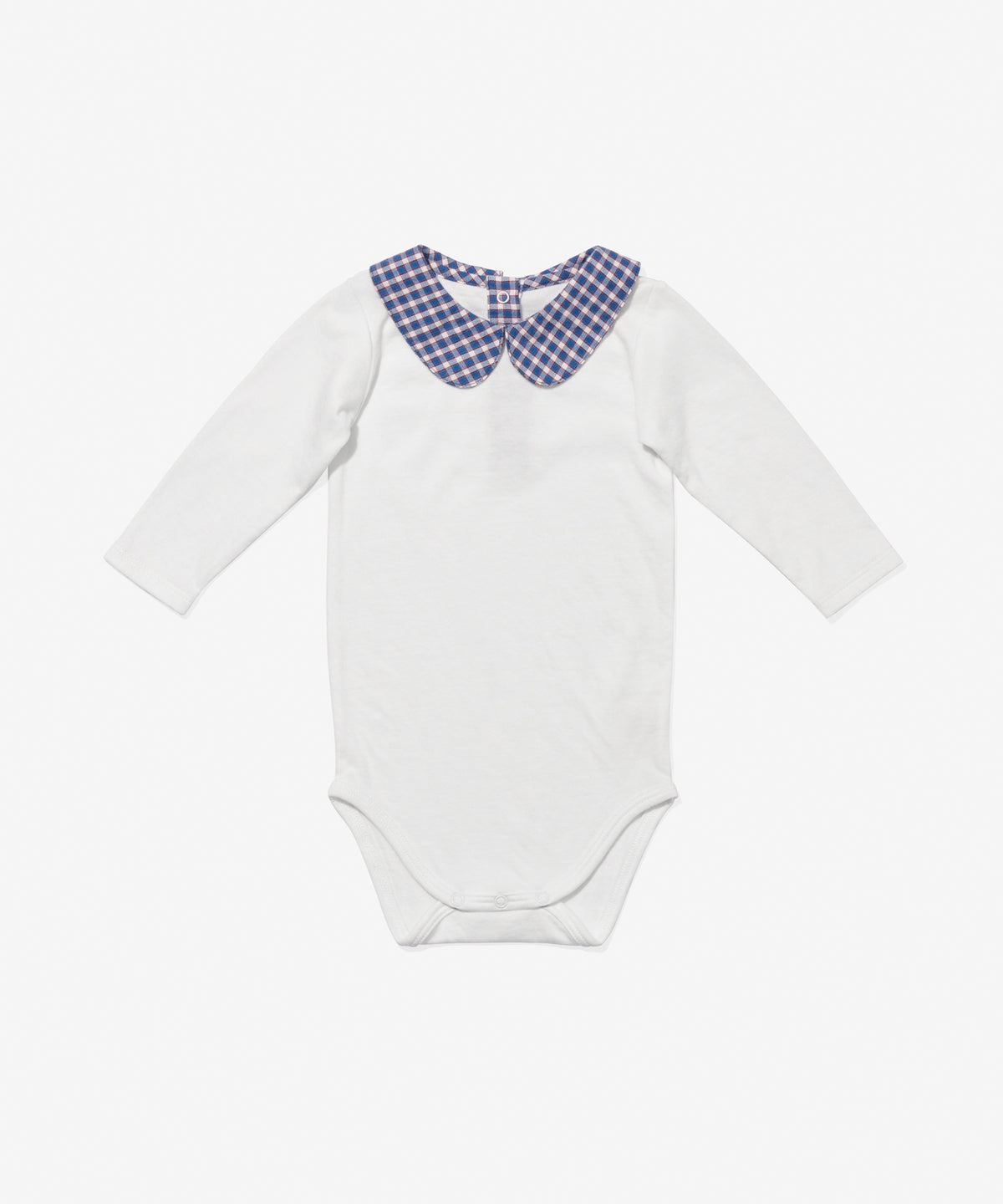 Oso & Me Peter Pan One-piece, Marine Tiny Check