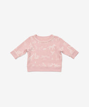Remy Baby Sweatshirt, Rose Animal Parade
