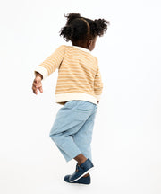 Remy Baby Sweatshirt, Camel French Stripe