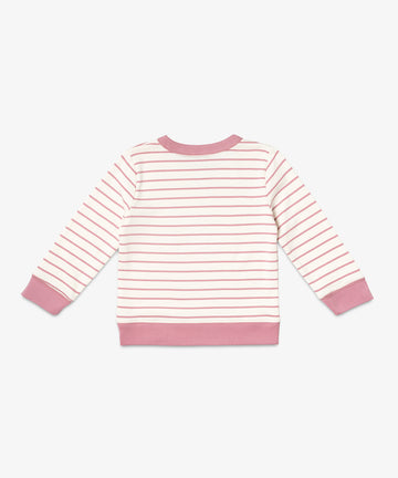 Remy Sweatshirt, Rose French Stripe