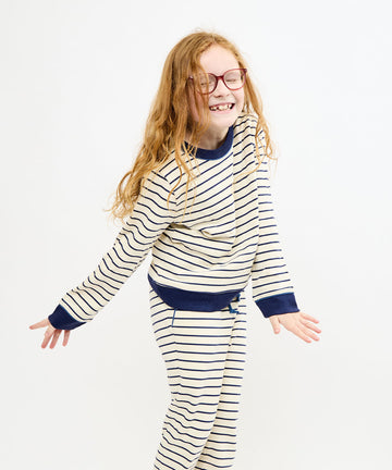 Remy Sweatshirt, Navy French Stripe