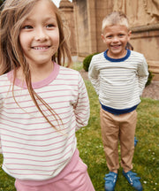 Remy Sweatshirt, Rose French Stripe