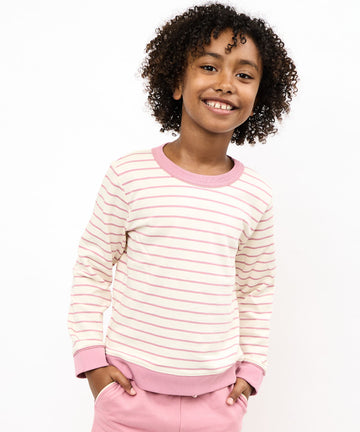 Remy Sweatshirt, Rose French Stripe
