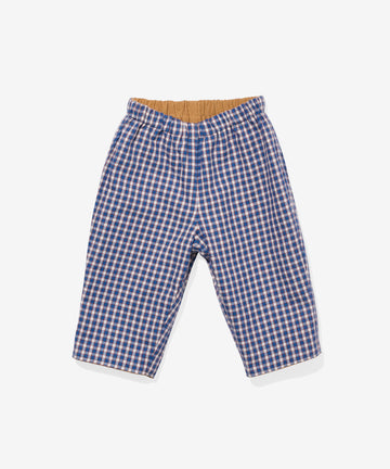Reversible Pant, Marine Tiny Check