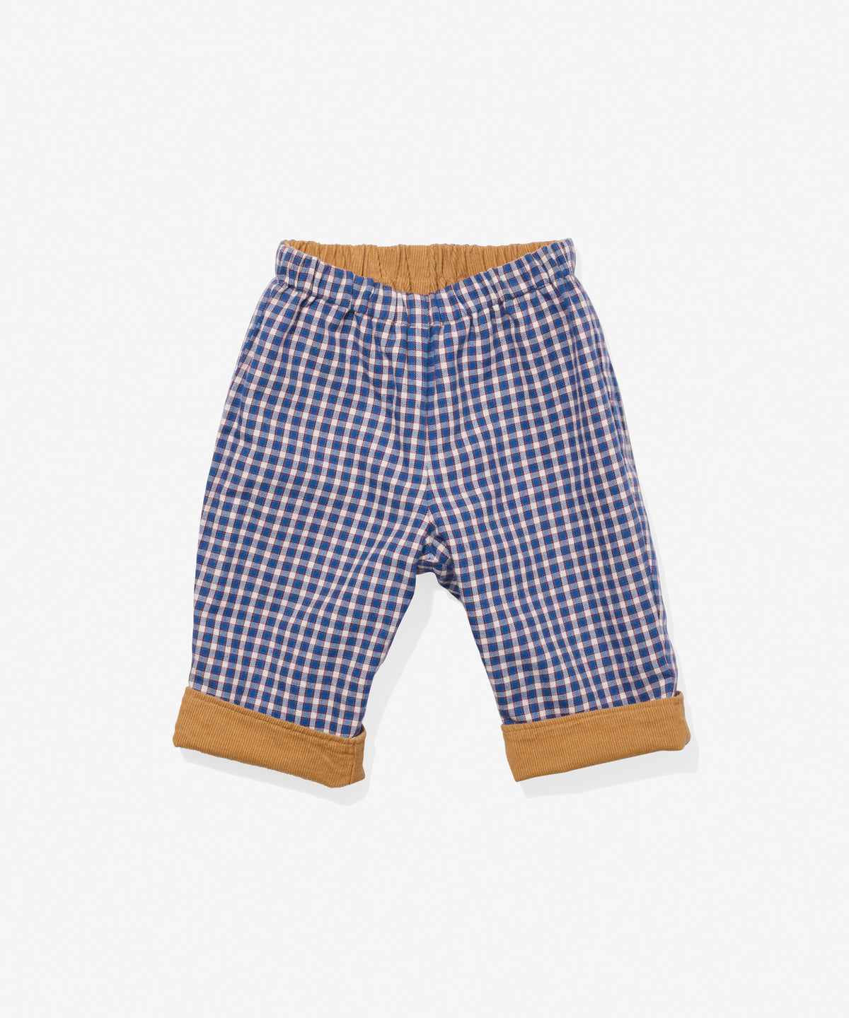 Oso & Me Reversible Pant, Marine Tiny Check
