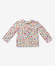 Reversible Quilted Jacket, Burgundy Coneflower Floral
