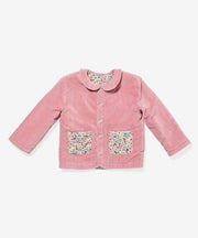 Reversible Quilted Jacket, Burgundy Coneflower Floral