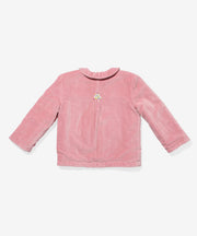 Reversible Quilted Jacket, Burgundy Coneflower Floral