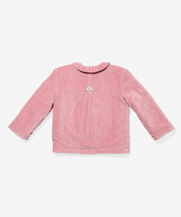 Reversible Quilted Jacket, Burgundy Coneflower Floral