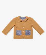Reversible Quilted Jacket, Marine Tiny Check