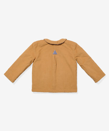 Reversible Quilted Jacket, Marine Tiny Check