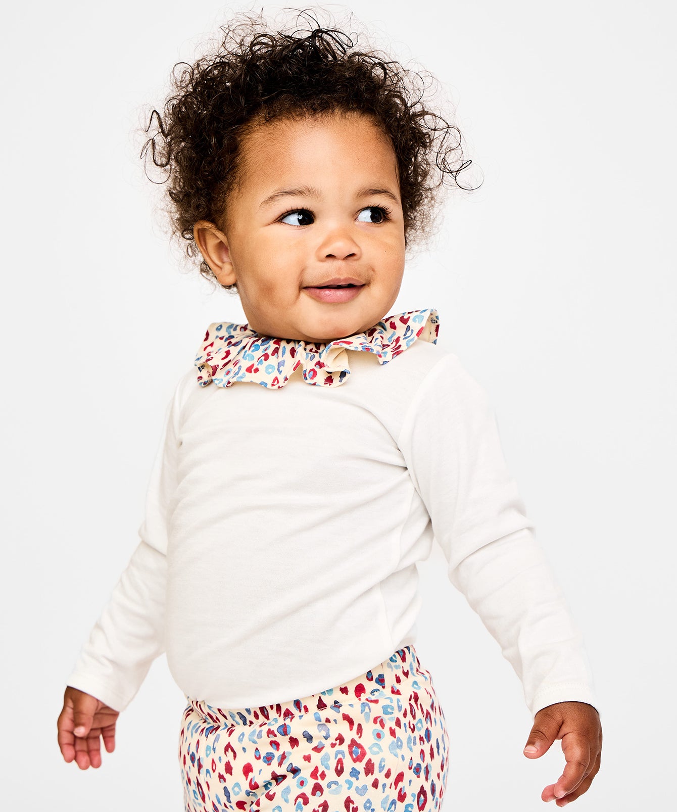 Tink Ruffle One-piece, Cream Cheetah