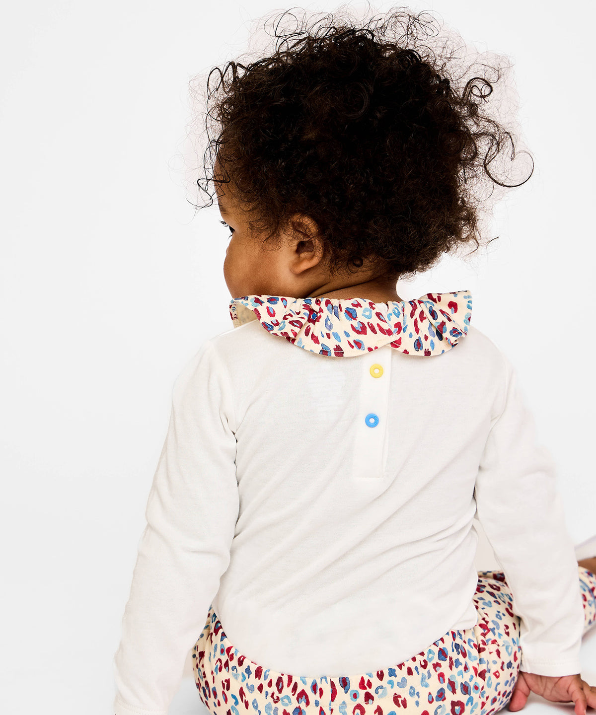Tink Ruffle One-piece, Cream Cheetah