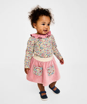 Carter Skirt, Burgundy Coneflower Floral
