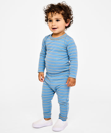 Edward One-piece, Blue Fine Stripe