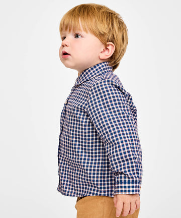 Jeffie Shirt, Marine Tiny Check