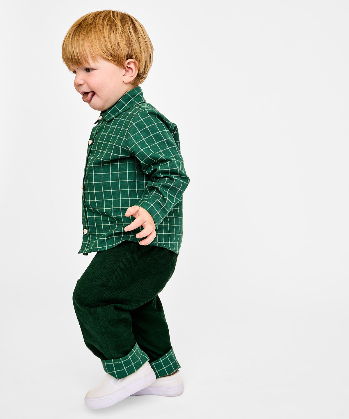Reversible Pant, Green Holiday Plaid