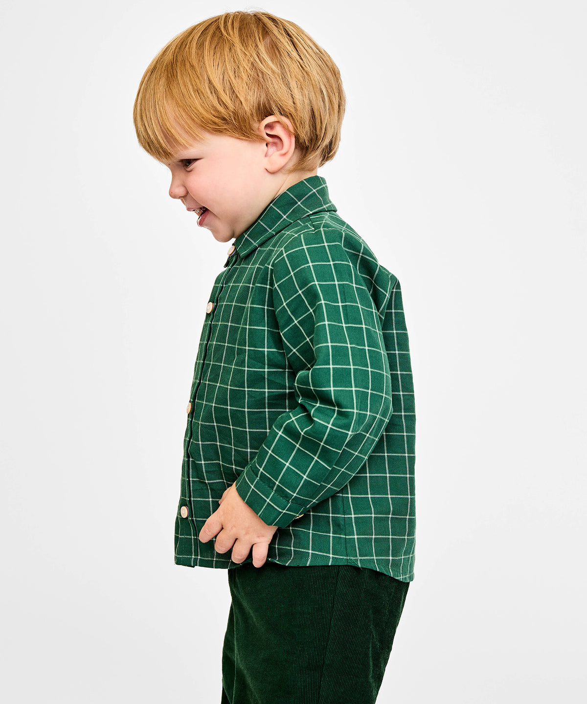 Jeffie Shirt, Green Holiday Plaid