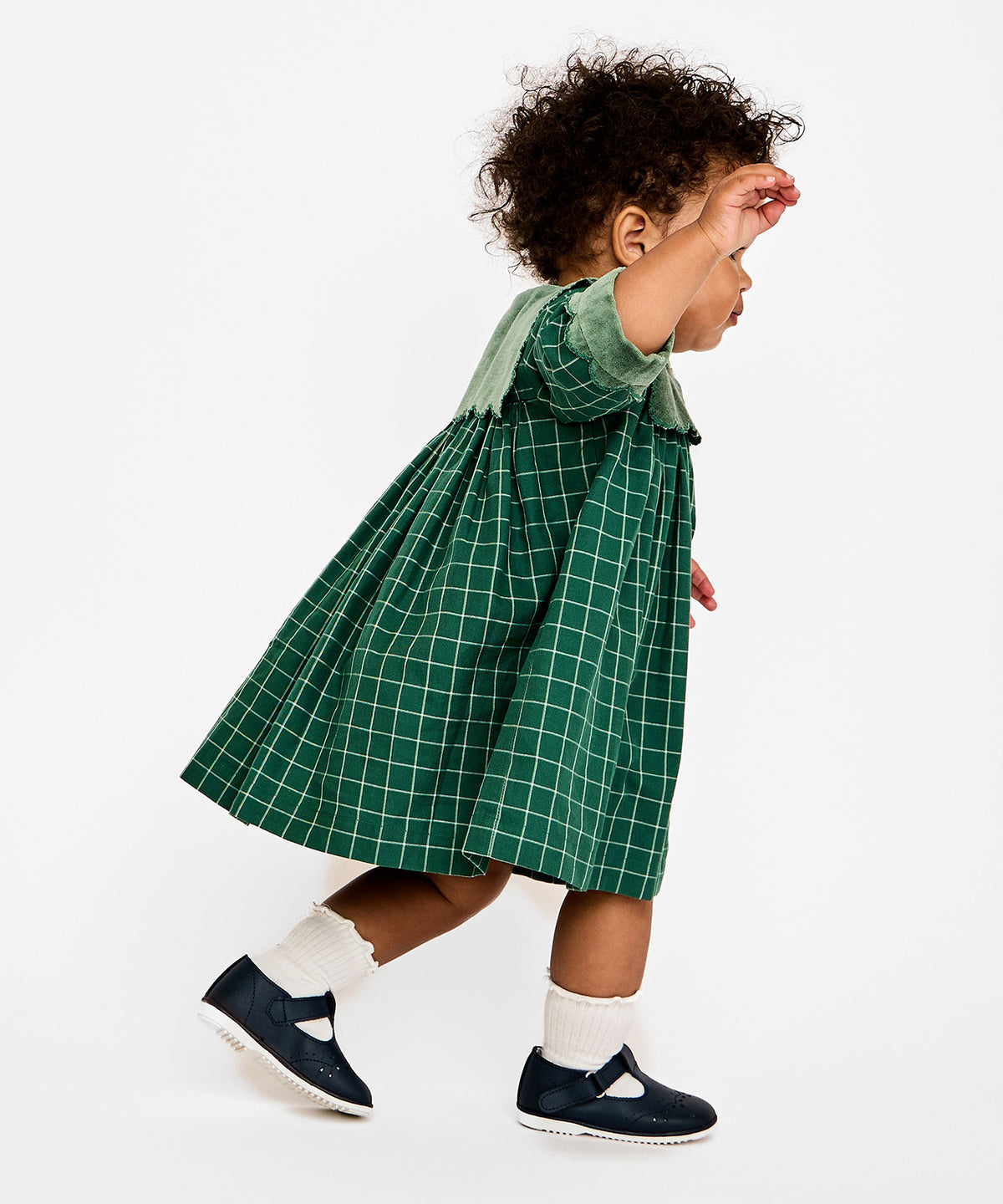 Gigi Dress, Green Holiday Plaid