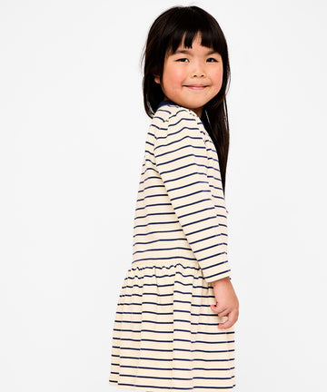 Isla Sweatshirt Dress, Navy French Stripe