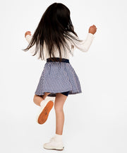 Carter Skirt, Marine Tiny Check