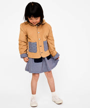 Carter Skirt, Marine Tiny Check