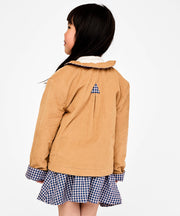 Reversible Quilted Jacket, Marine Tiny Check