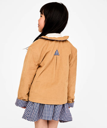 Reversible Quilted Jacket, Marine Tiny Check