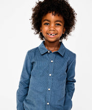 Jeffie Shirt, Petrol Mini Corduroy